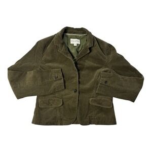 Banana Republic Olive Green Corduroy Blazer Jacket 100% Cotton Lined Sz 14